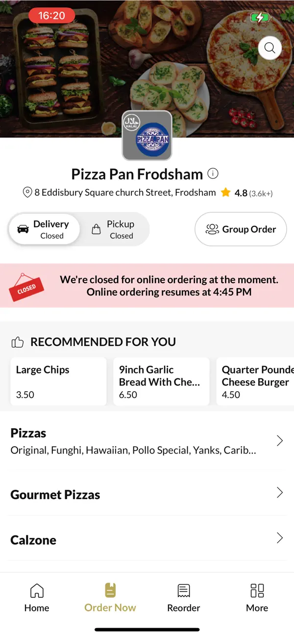 Screenshot #2 pour Pizza Pan Frodsham.