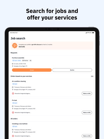 Anymaster: services near you iPad screenshot