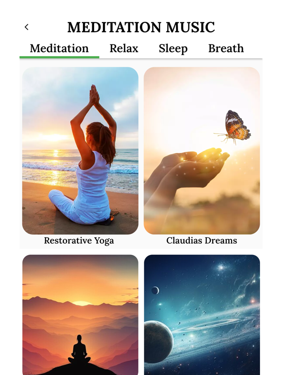 Meditation - Relax & Sleep iPad screenshot 2 - Health & Fitness app
