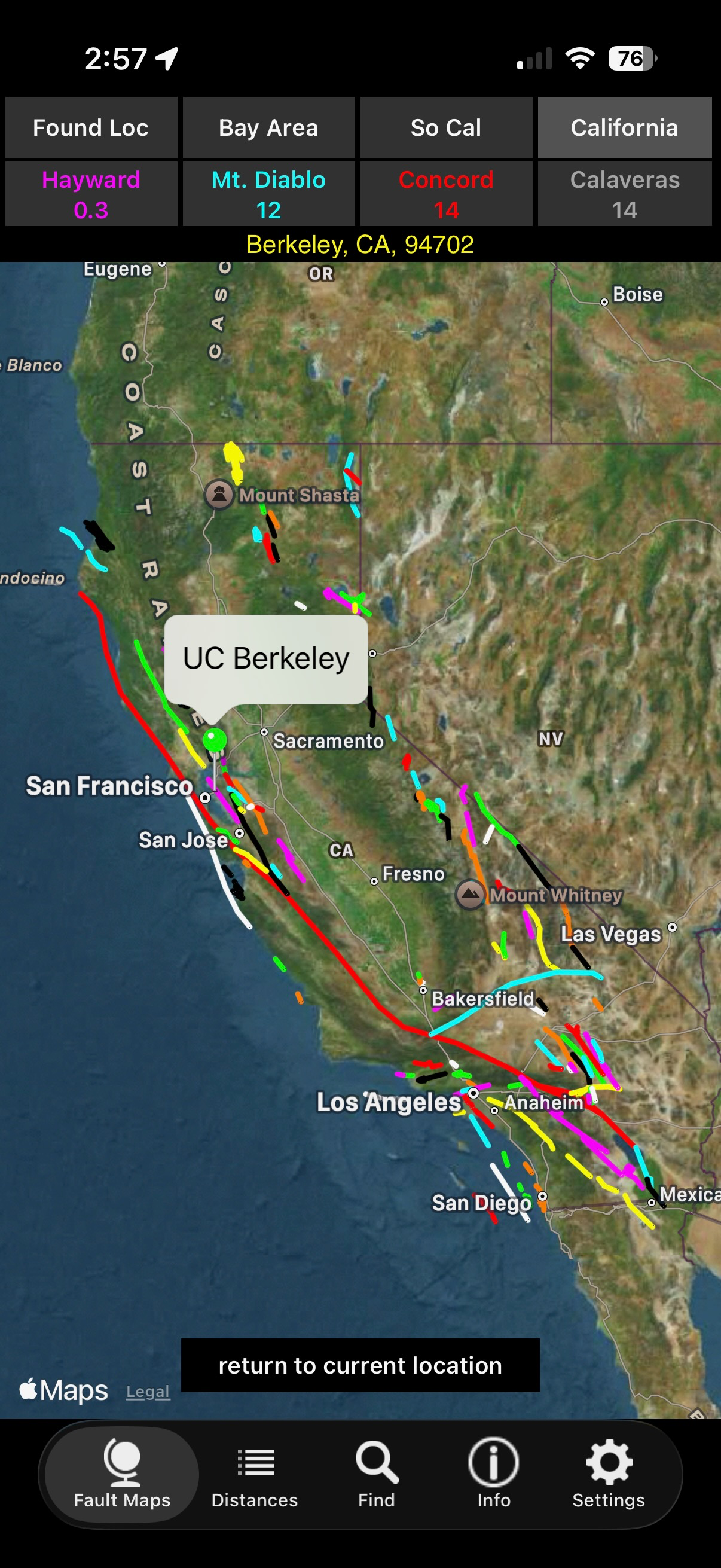California Earthquake Faults