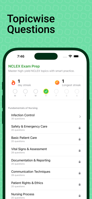 NCLEX Exam Questions Prep Screenshot 3 of 4