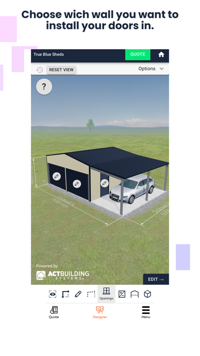True Blue Sheds, Shed Designer Screenshot