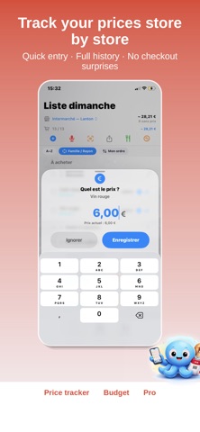 Kiplou - Grocery List & Budget iPhone screenshot