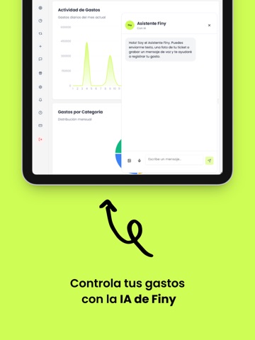Finy - Finanzas con IA iPad screenshot