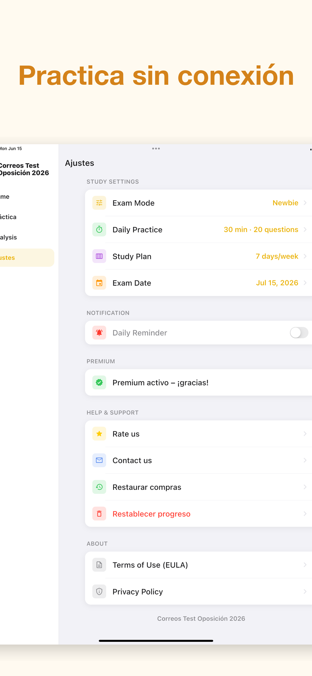 Correos Test Oposición 2026 screenshot 5