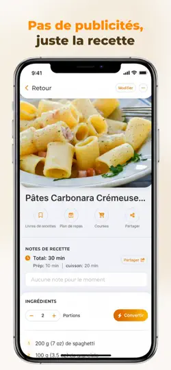Capture d'écran de Youmeal: Importer Recettes sur iPhone 5