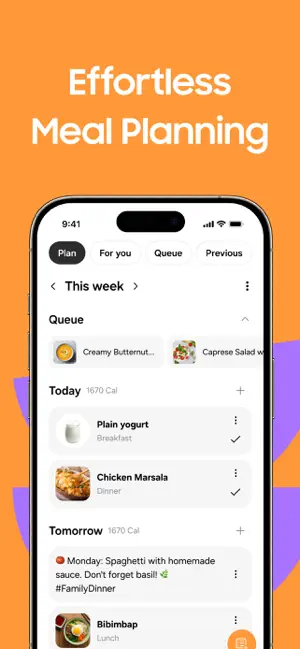 Samsung Food: Meal Planner iPhone screenshot 2
