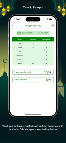 Muslim Calendar Prayer Times iPhone screenshot