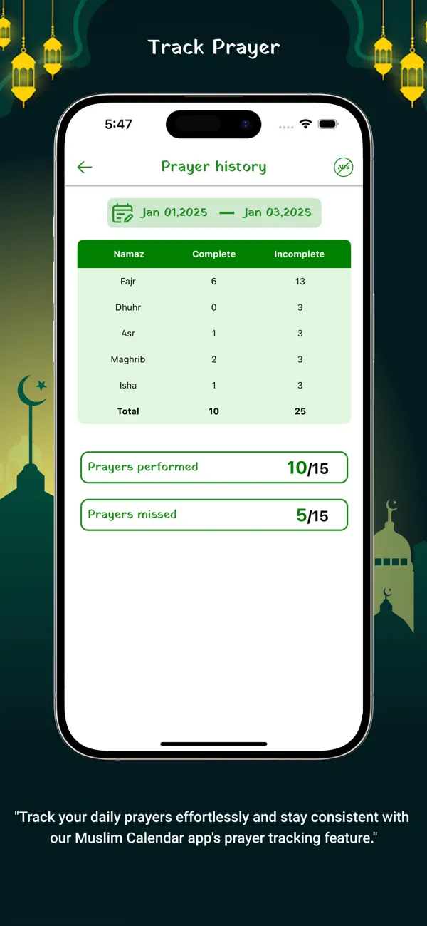 Screenshot #2 pour Muslim Calendar Prayer Times