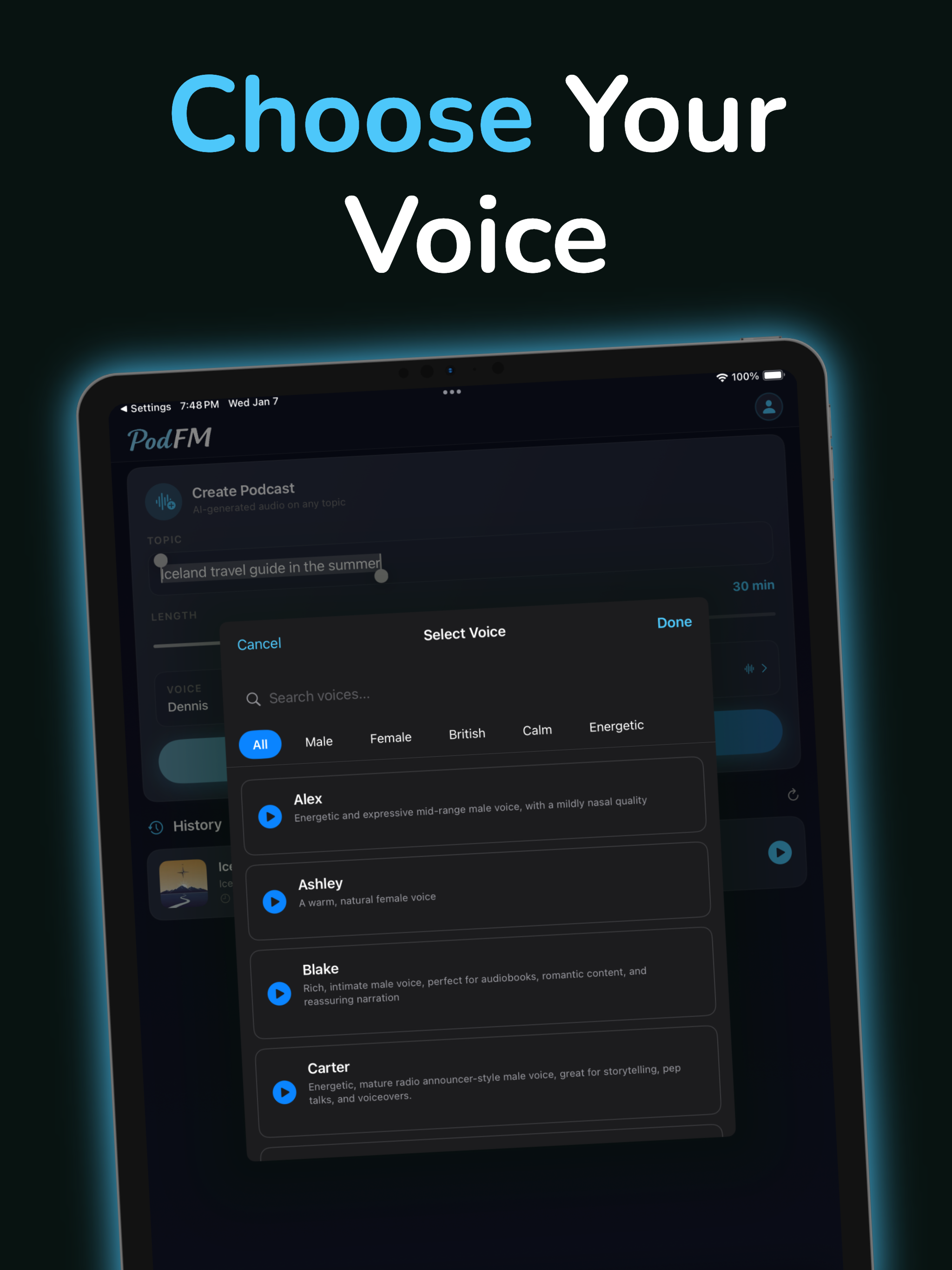 PodFM: Create Custom Podcasts