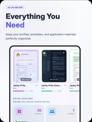CV Mania: Resume Maker, Editor iPad screenshot