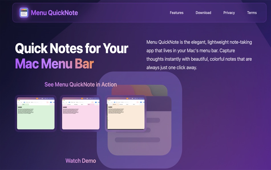 #1. Menu QuickNote (macOS) 由: Oyvind Snekkestad