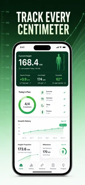 Height Tracker: Grow Taller screenshot 1