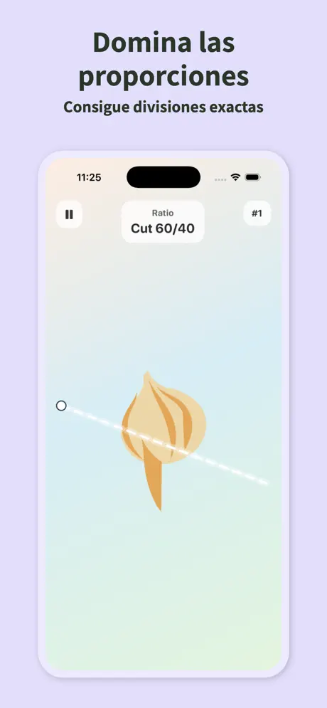 Slice It Perfect: Corta Puzzle — captura de pantalla del iPhone 2