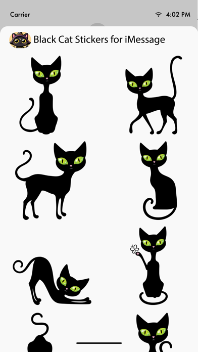 Screenshot #2 pour Black Cat Sticker for iMessage