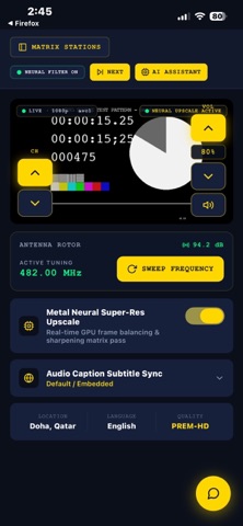 Starlight TV Display. iPhone screenshot