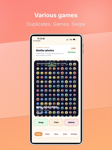 TrimSwipe - Save storage space iPad screenshot