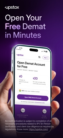 Upstox: Demat, Stock, MF, IPO iPhone screenshot