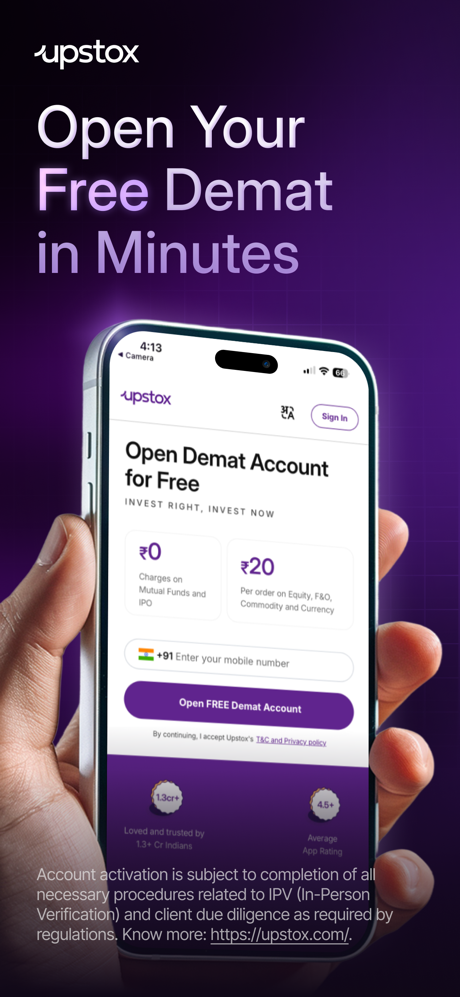 Upstox: Demat, Stock, MF, IPO screenshot 1