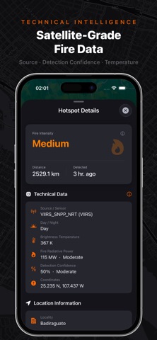 Wildfire monitor - Pyriskopos iPhone screenshot