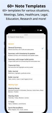 AI Summary & AI Note Taker iPhone screenshot