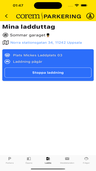 Corem Parkering Screenshot