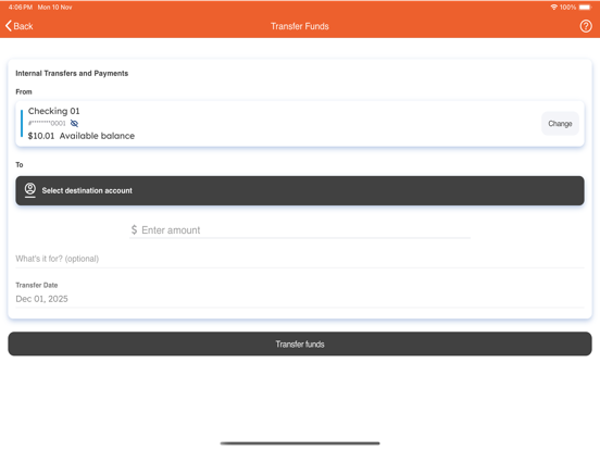 CW Mobile Banking iPad screenshot 5 - Finance app
