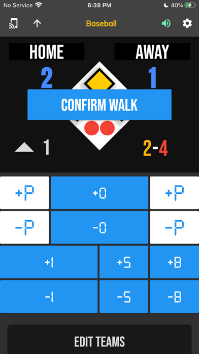 BT Baseball Controller iPhone screenshot 6 - Sports app