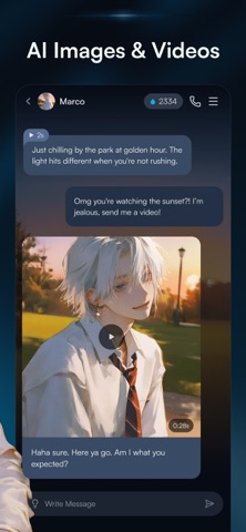 Dewy: Chat with AI Characters iPhone screenshot