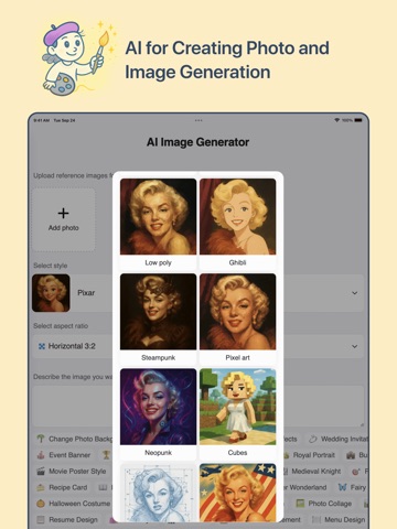 Promli: AI Photo Video Creator iPad screenshot