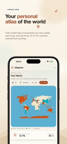 Maplora: Travel Map Tracker Screenshot 3 of 8