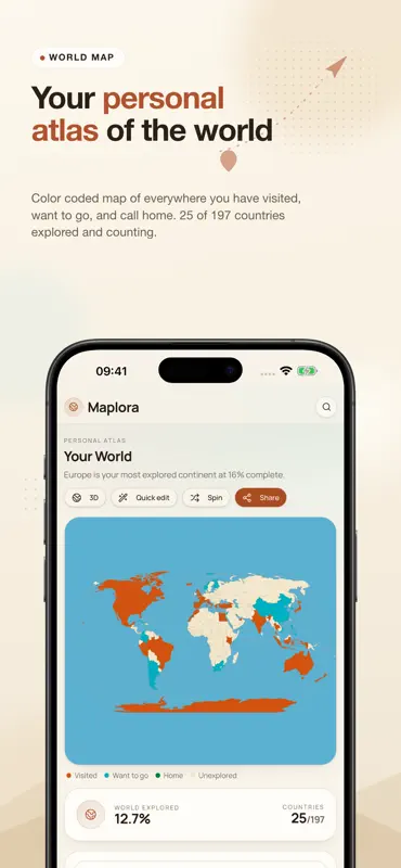 Maplora: Travel Map Tracker screenshot 3 of 8