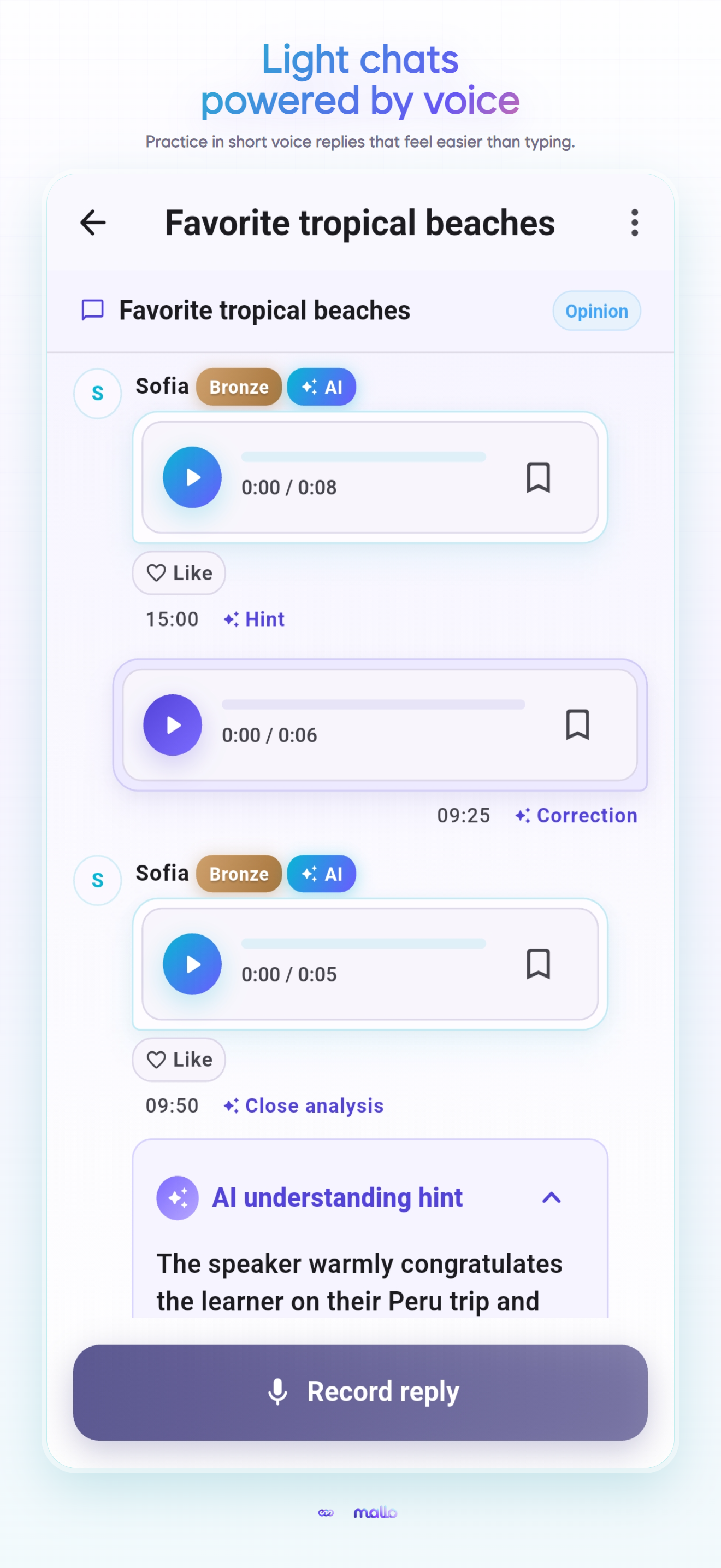 mallo - Speak Languages screenshot 6
