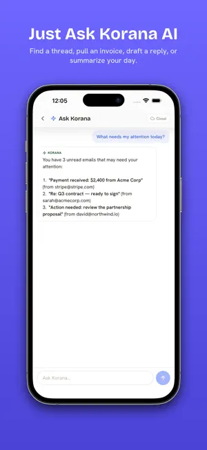 Korana Mail: AI Email Inbox screenshot 2