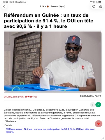 Actu Guinée - infos complètes iPad screenshot