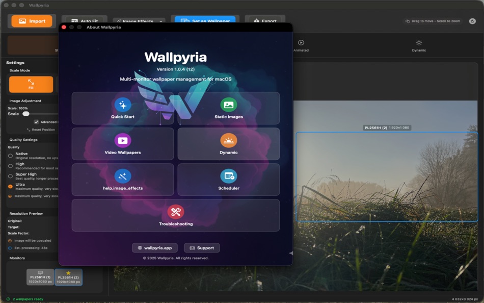 #2. Wallpyria (macOS) By: Micha Kolik