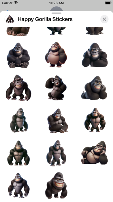 Screenshot #3 pour Happy Gorilla Stickers