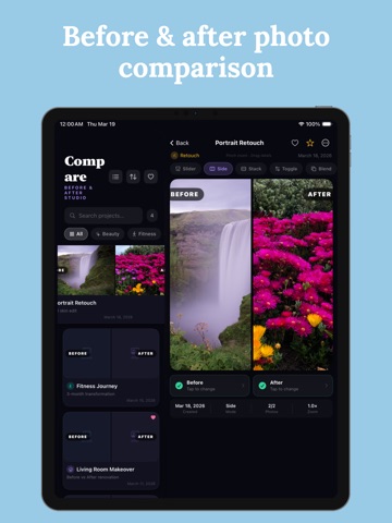 Before & After - Compare Photo iPad screenshot