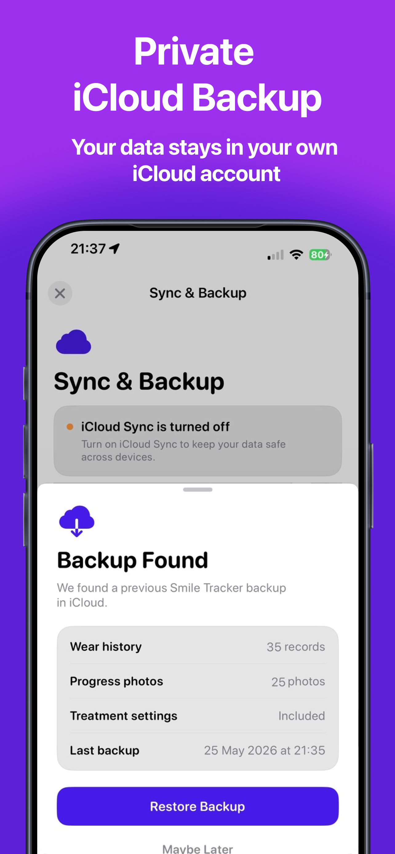 Aligner Smile Tracker