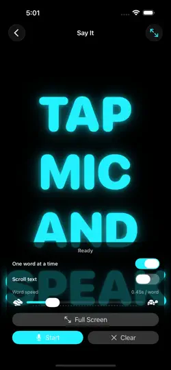 Captura de pantalla de Neon Banner: Scrolling Text en iPhone 1