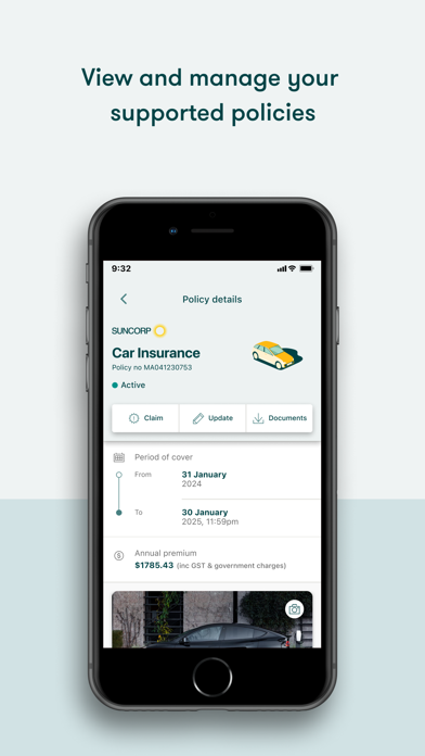 Suncorp Insurance App Screenshot