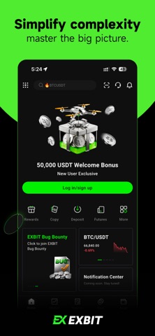 EXBit: By BTC iPhone screenshot