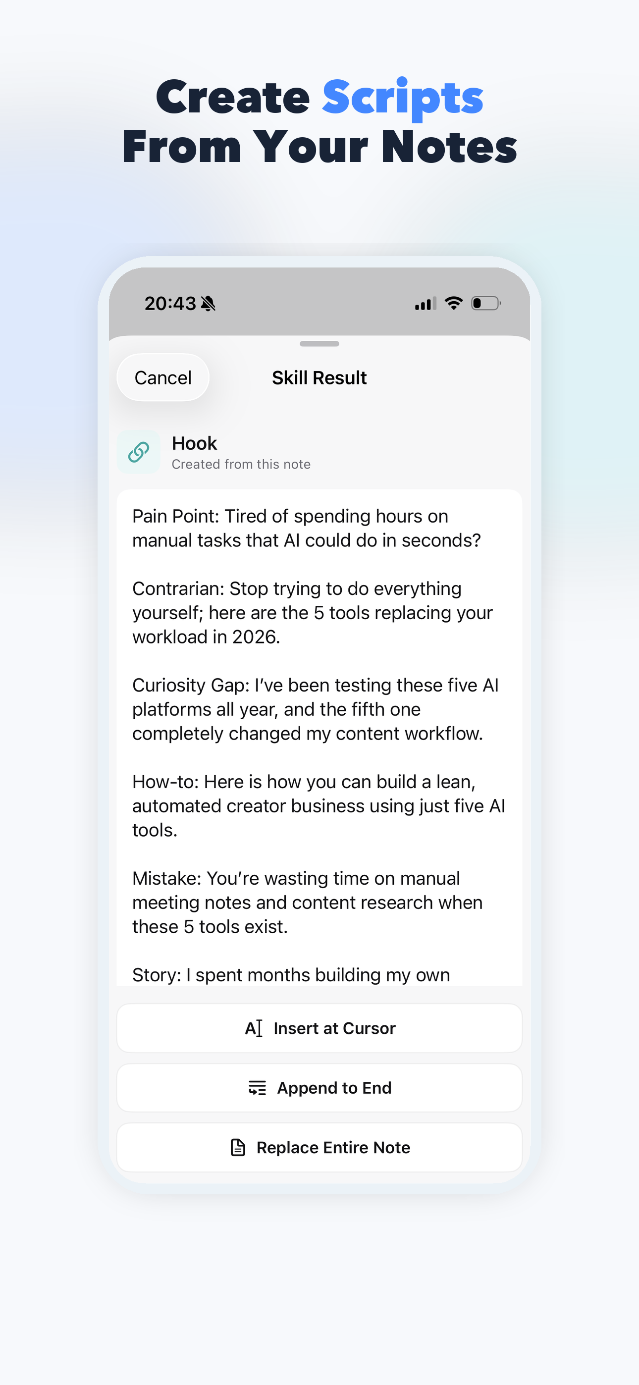 ChillNote: Video Script Maker
