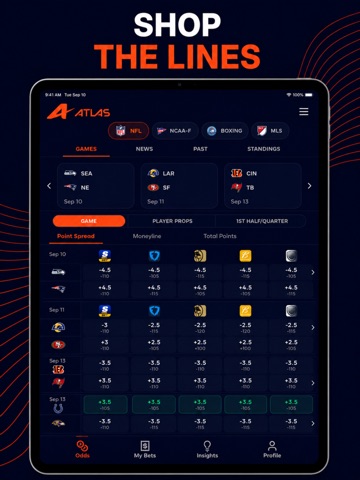 Atlas: Sports Betting and Odds iPad screenshot