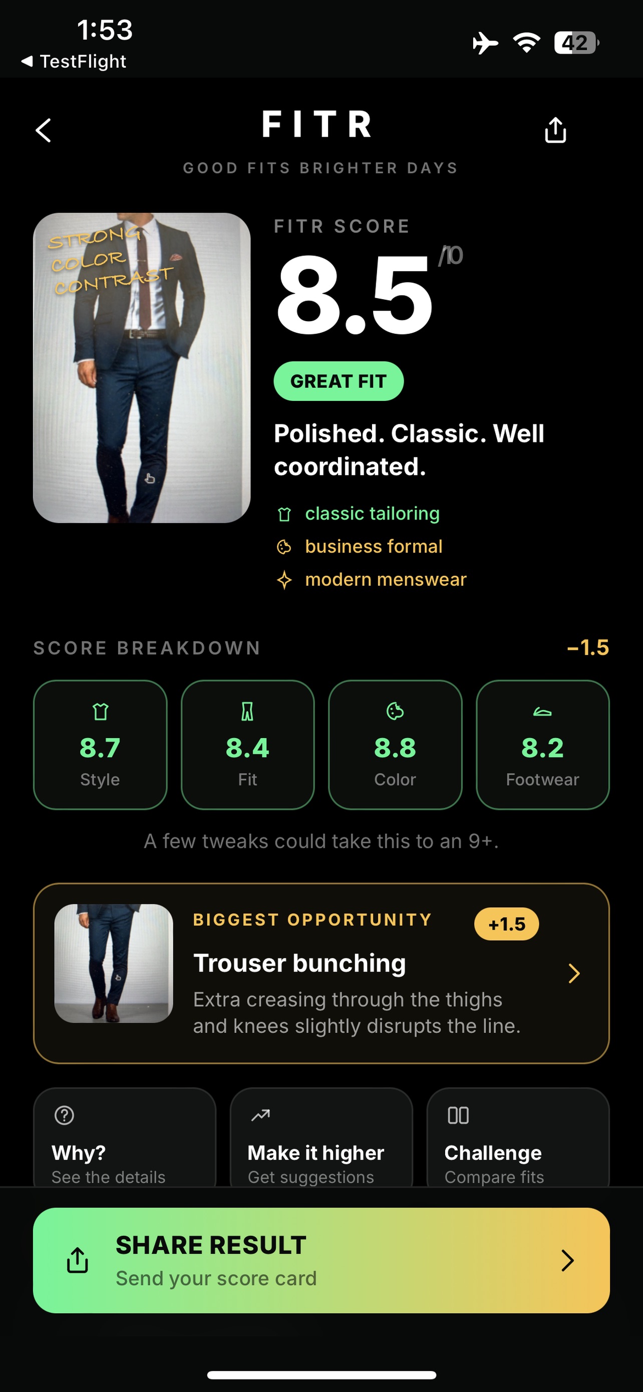 Screenshot 2 of FITR: Outfit Rater & Fit Check