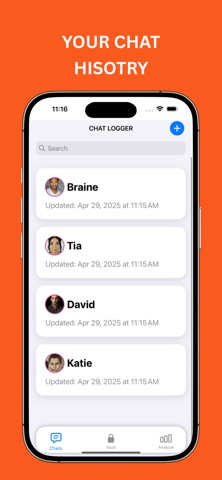 LuvChat Metrics+ iPhone screenshot