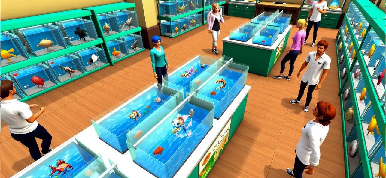 Screenshot #2 pour Jeux de caissier sim aquarium