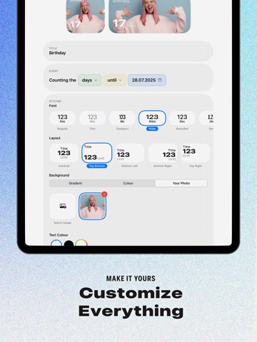 Countdown Widget: Countio iPad screenshot