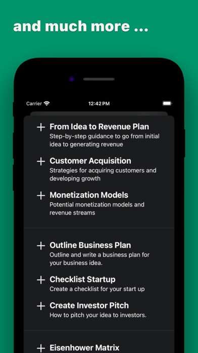 BIP: Business Plan Idea Screenshot