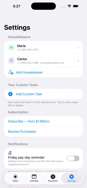 HouseKeeperList screenshot 4